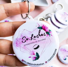 Cargar imagen en el visor de la galería, Chapitas Llavero Espejo - Emmalice
